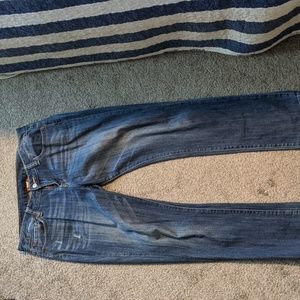 Lucky brand boot cut jeans with embroidered pockets